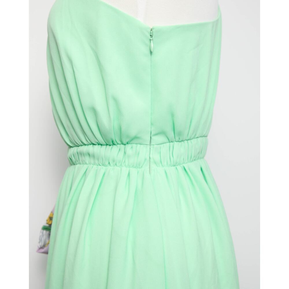 AMUR Zela One Shoulder Gown in Green Wedding Guest Size 6 - Picture 7 of 8